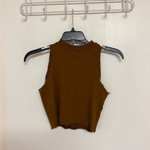 Brown / Burnt Orange Sleeveless Women's Top